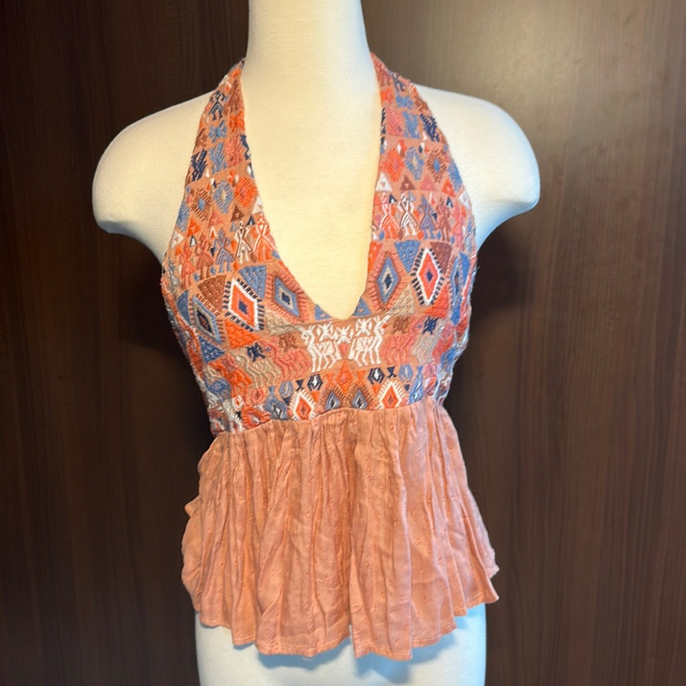Free People halter top strapless blouse